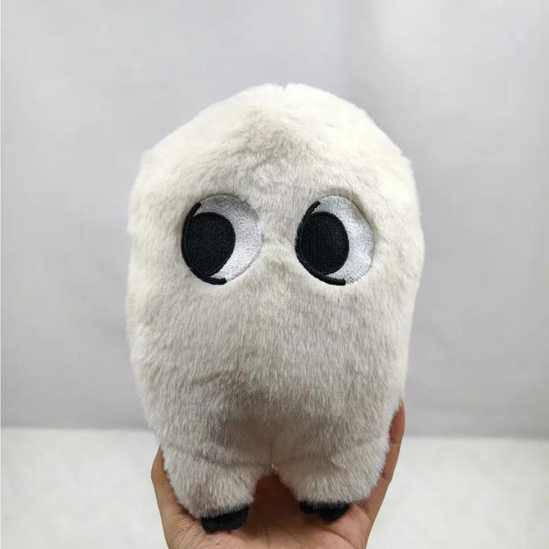 Cute Big Eyes White Plush Doll Soft Fluffy Anime Stuffed Animal Kawaii Birthday Gift For Fans Collection