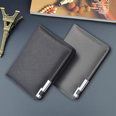 Men's Ultra-Thin Korean Style Wallet: Large Capacity, Multi-Card Slot, Casual Coin Purse.