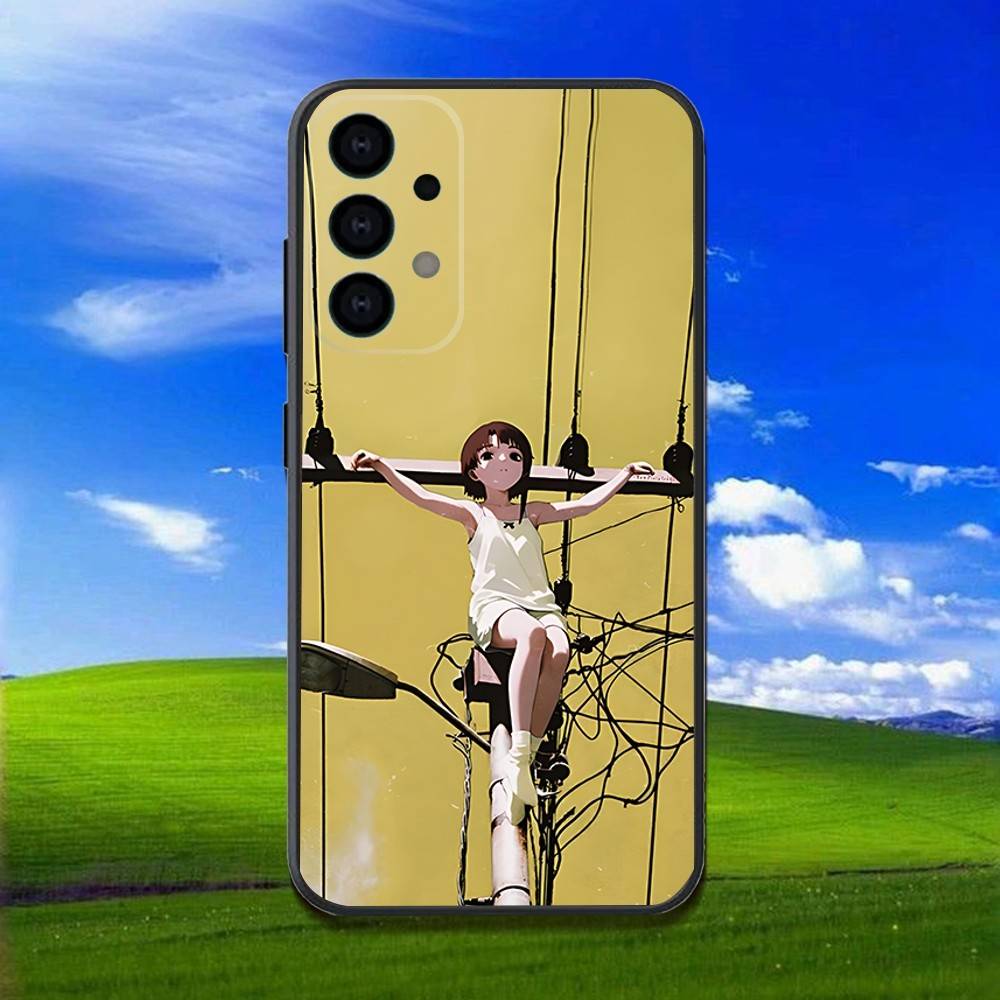 Anime Serial Experiments L-Lain Phone Case For Samsung Galaxy A73,31,32,72,41,53,52,71,22,5G,Note,J7,8,9 Soft Black Cover