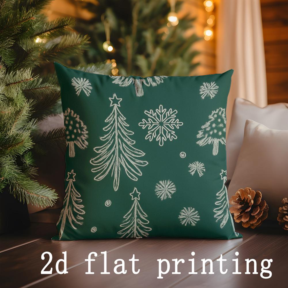 

Home Decor Christmas Animals & Trees Pillow Covers Pattern Cushion Cover Suitable for Sofa Bedroom Car Pillow Cover 16x16Inch