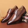 Fashion Men's Classic Retro Derby Shoes Mens Business Dress Office Leather Shoes Men Fashion Wedding Party Flats