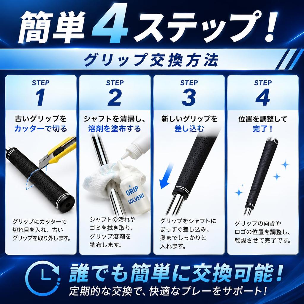 Sulanx Golf Grips, 100% Rubber, R60, Replacement Grips for Golf Clubs (10)