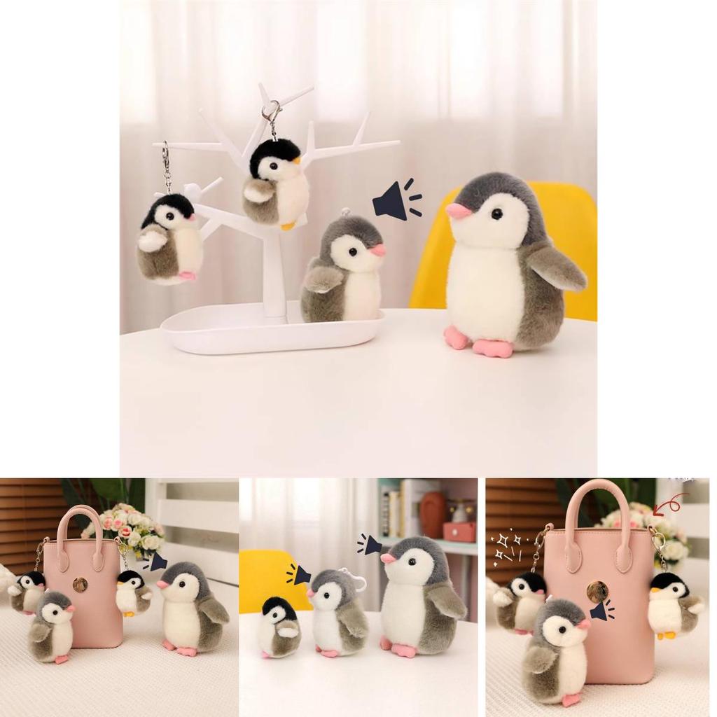 Penguin Plush Toy Keychain With Soft Pp Cotton Filling For Girls And Women
