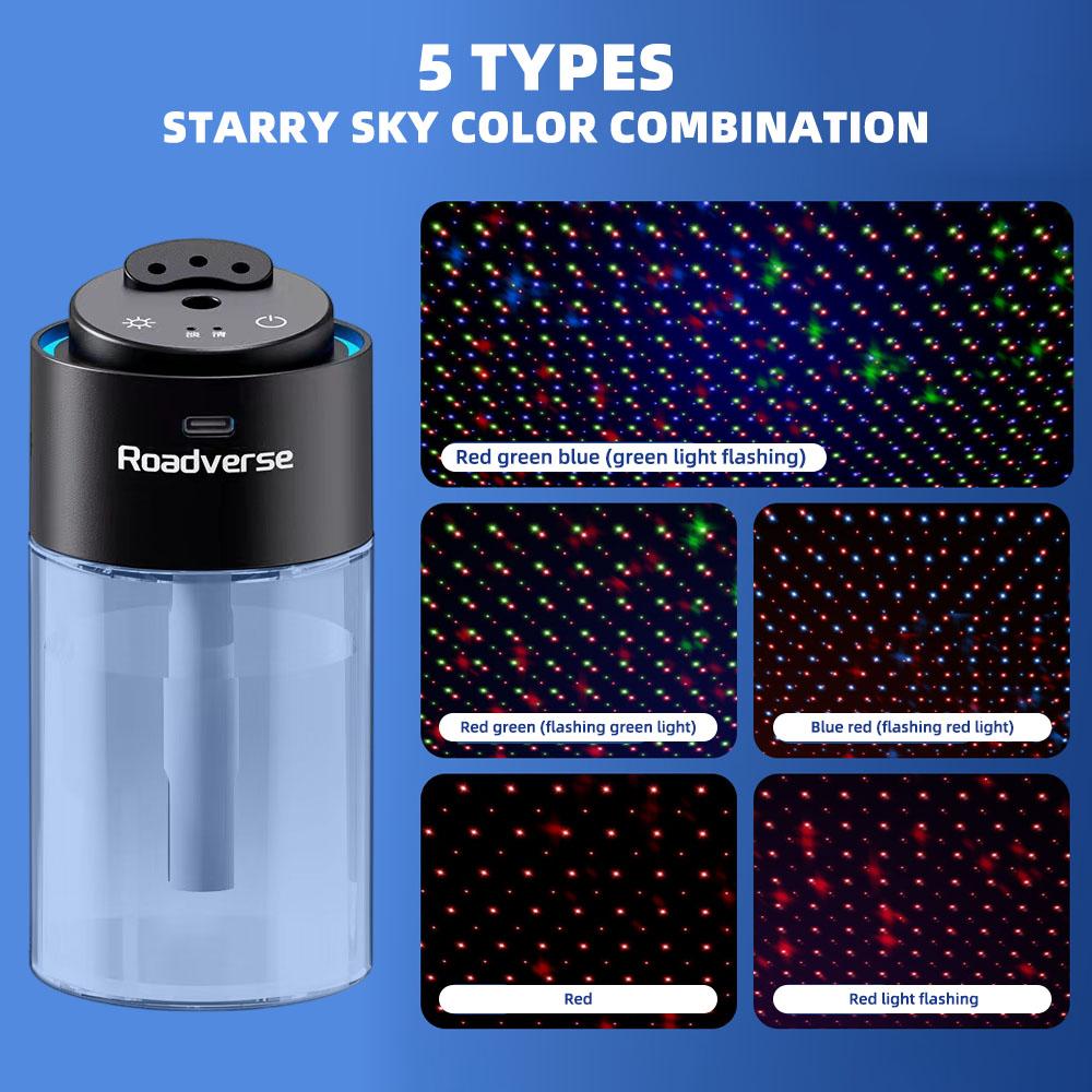 Smart Car Air Freshener Starry Sky Roof 150ml Essential Oil Lasting Fragrance Auto On/Off Aromatherapy Deodorizer Car Interior