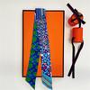 Long Mulberry Silk Scarf Bag Tie Lady Neck Skinny Scarves Hairband Foulard Giraffe Print Brand Lady Neckerchief Ribbon