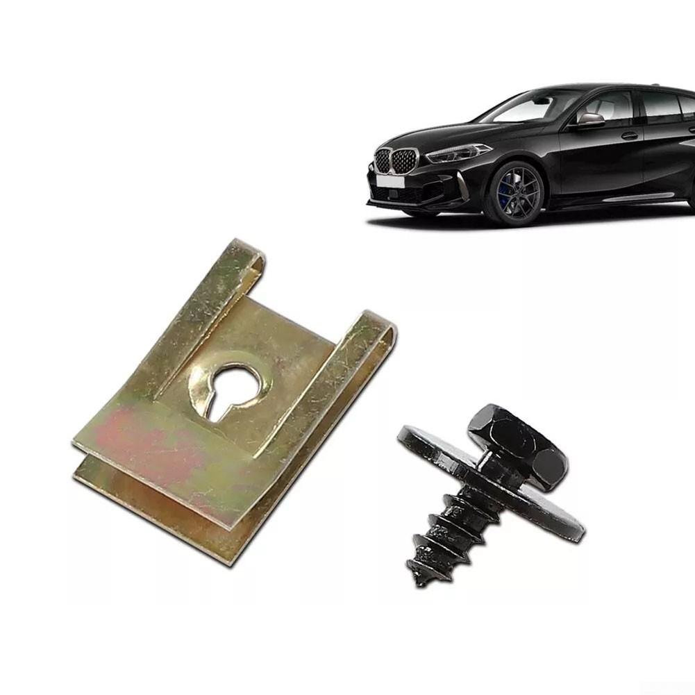 Car Screw Nut Clips Fender Bumper Retainer Metal U Nut Clips