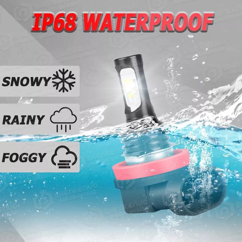 H11 LED Fog Light Bulbs High Power 3000K 6000K 12000K H8 H9 H16JP White Yellow Blue Fog Light Bulb DRL Kit