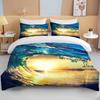 Ocean Bedding Set Coast Ocean Spray Duvet Cover Set Blue Starfish Bed Set Kids Teen Shell Home Textiles Summer  Quilt Cover