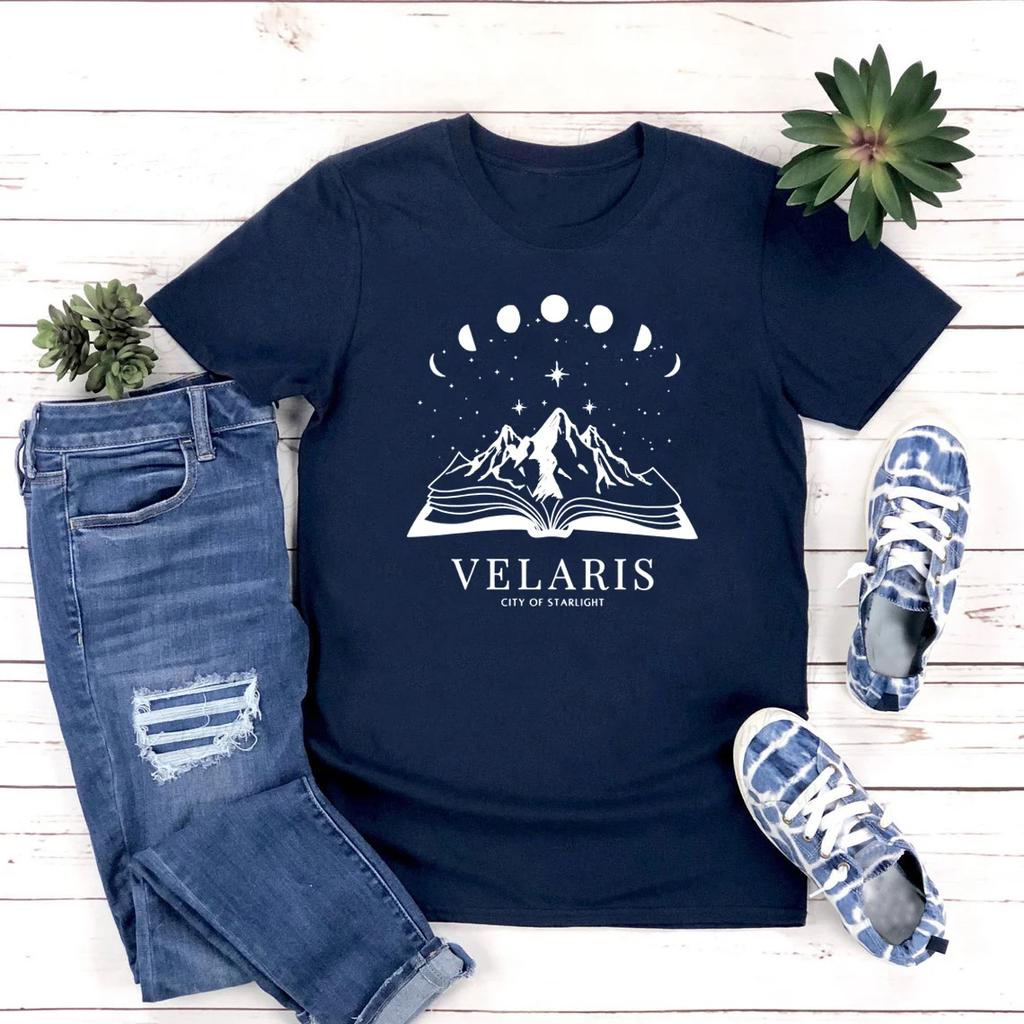 Velaris T-Shirts The Night Court Shirt A Court of Thorn and Roses Court of Dreams T Shirts Women's Short Sleeve Graphic Tees