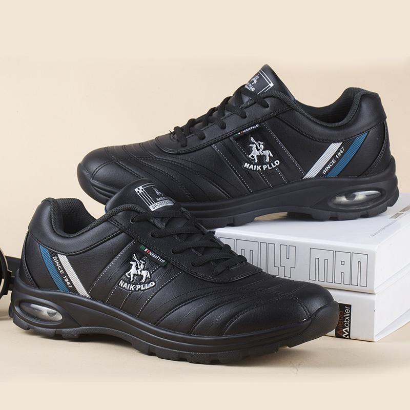 Men Winter Sneakers Sports Shoes Leather Air Cushion Casual Boots Shoes Plus Size 38 48