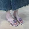 Fashion Sexy Slides Sandals Woman Slippers Outside on Beach Pvc Designer Luxury Sale Non Slip Cheap Liquidation Offer 39 Shoes for Women