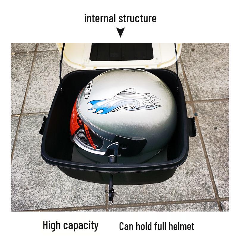 Universal Electric Bicycle Trunk Rack with Backrest and Storage Box