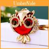 Eye-catching Rhinestone Owl Keychain Stylish Metal Keyring Perfect For Any Occasion Gifts
