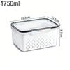 Refrigerator Food Storage Container with Filter Lid Keep Fruits Vegetables Berries and Meat Fresh for Longer Plastic  Container