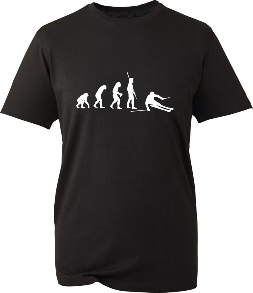 Evolution Of Ski TShirt Huunisex Evolution Funny Skiing Lovers Unisex Gift Tee Top
