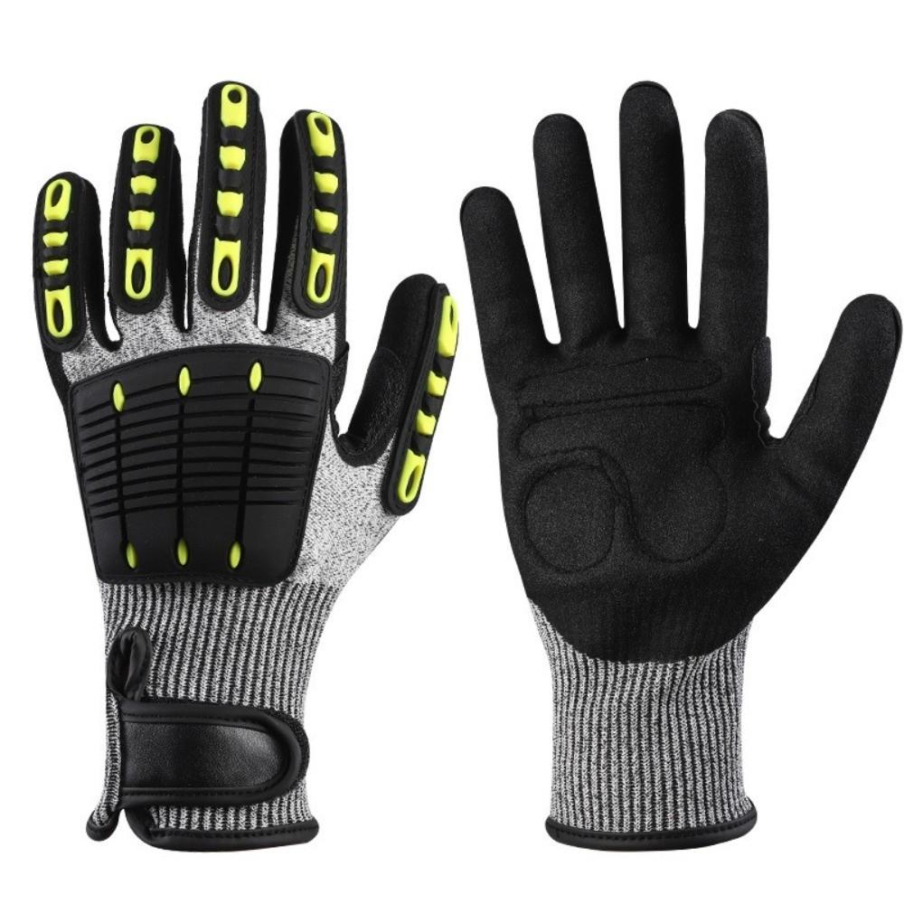 1 Pair Anti Slip Palm Safety Work Gloves Protective Work Gloves Construction Work L