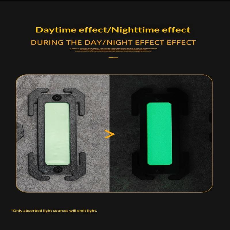 Velcro Glow In Dark Identification Tag Luminous Mounting Buckle Backpack Patch for Hiking Travel Luggage
