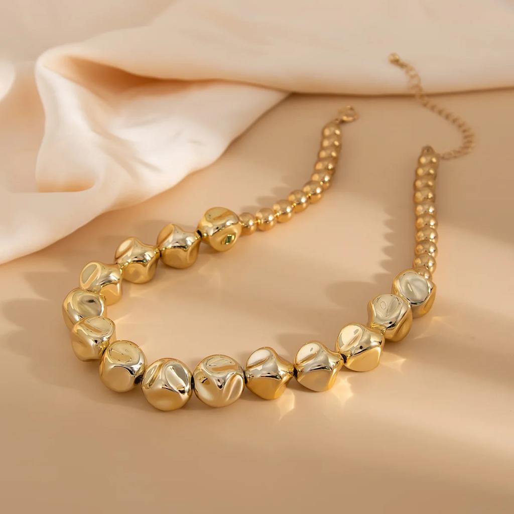 Irregular Woman Choker Neck Jewelry Geometry Women's Wholesale Fashion Trendy Aesthetic Necklaces CCB Gift Chain