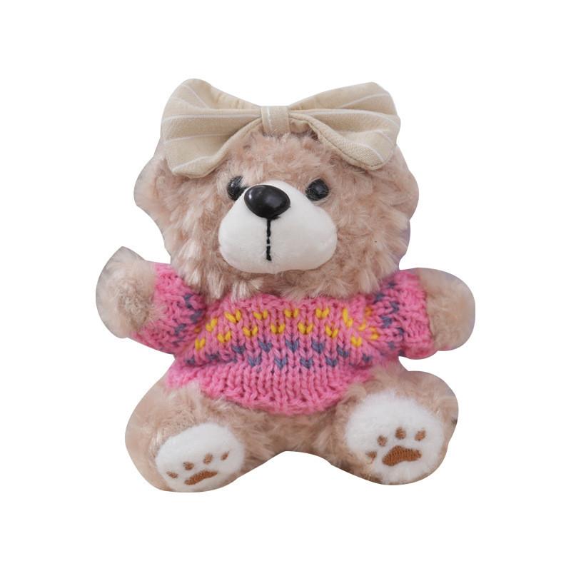 Creative Cartoon Plush Christmas Bear Keychain Charming Accessory For Bags
