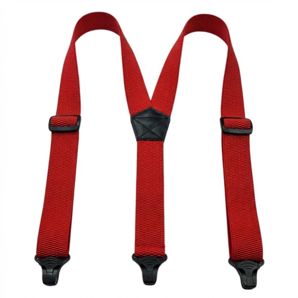 3.8cm Wide Work Suspenders with 3 Gripper Clasps Elastic Pants Braces  Business