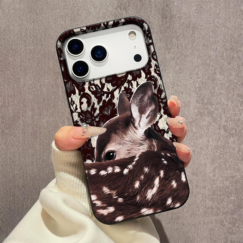 Lace Moose Phone Case For IPhone 17 Air 16 Pro Max Case IPhone 13 15 11 12 14 Pro Max 15 Plus Shockproof Cover