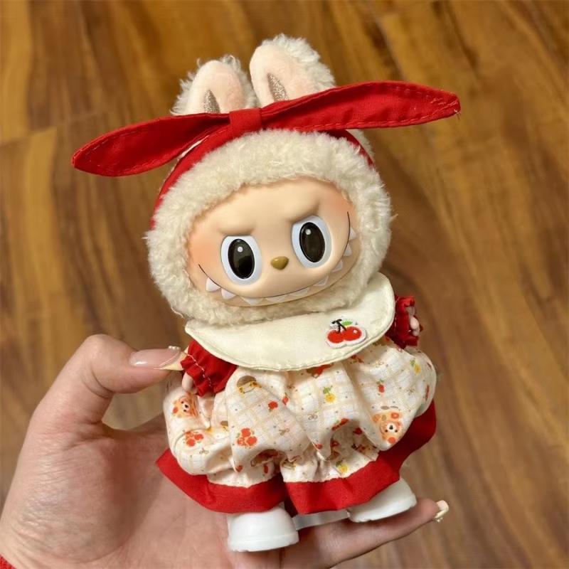 Neue 17cm Latzhosen Kollektion Kleidung Accessoires für 17cm Labubu Kleidung Geschenk