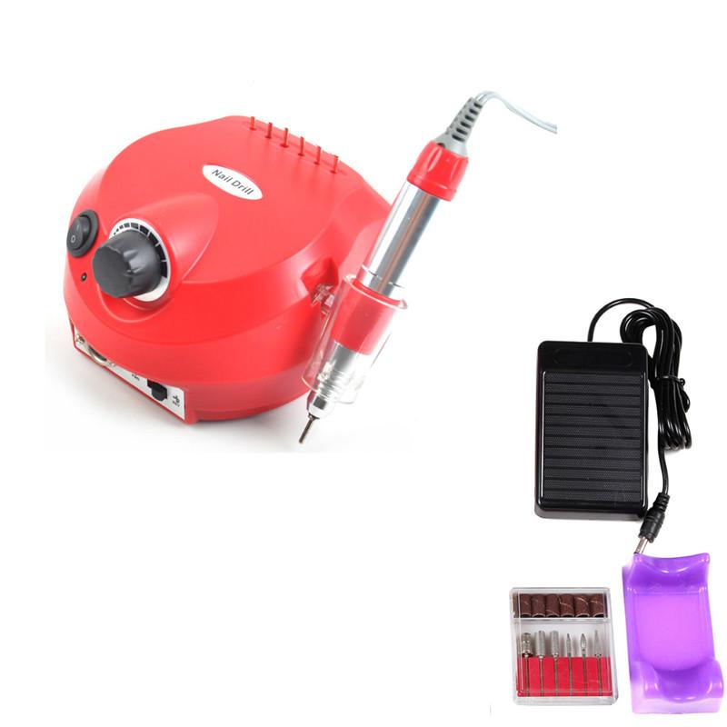 35 000 ot./min 30 W růžová profesionální elektrická vrtačka na nehty Pedikérské vybavení Sada manikérských strojů Nástroje na zdobení nehtů s řezačkou