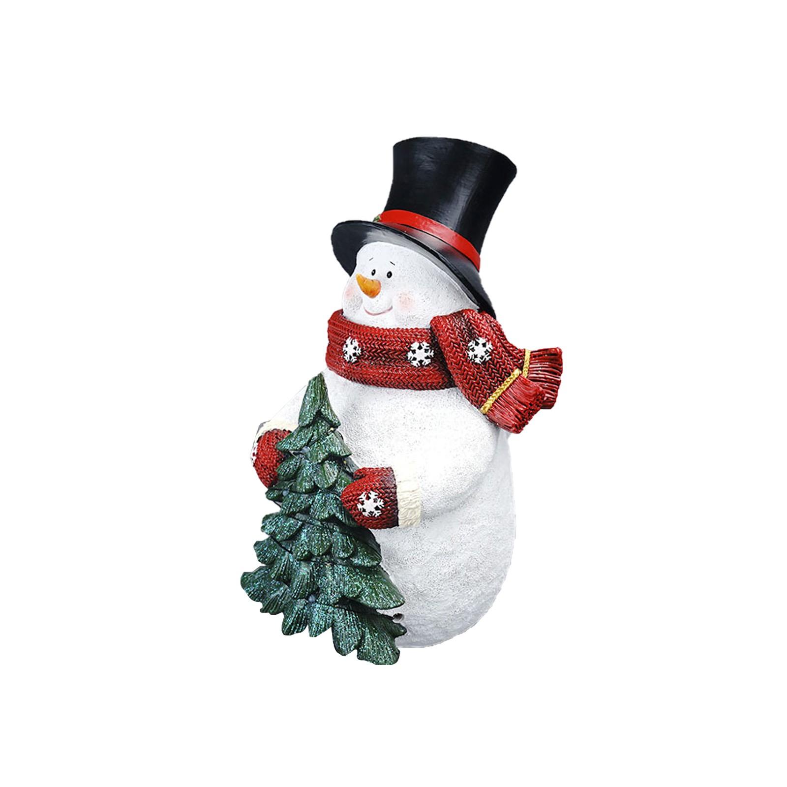 

Christmas Luminous Snowman, Home Ornaments, Christmas Resin Crafts, Home Living Room Desktop Ornaments. One Size
