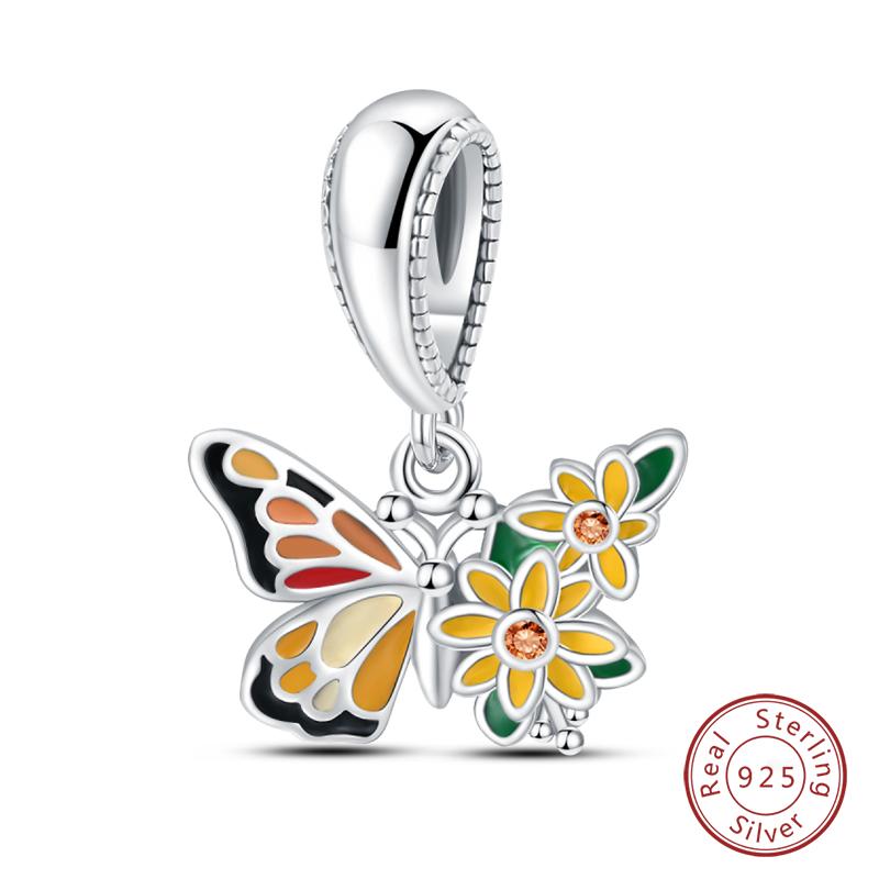 100% Copper Butterfly Fairy Dream Ocean Shell Pearl Mermaid Sea Turtle Sunflower Charms Beads Fit Qikaola Bracelets