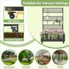 Metal Planter Box with Trellis Privacy Screen 67x41x16 Raised Garden Bed with Planting Bag Lockable Casters for Climbing Plants