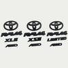 4 SZT. Matowe Czarne ABS NAKŁADKA logo Emblemat dla 2019 - 2024 TOYOTA RAV4 XLE XLE LIMITED ZESTAW EMBLEMATÓW Naklejka na klapę bagażnika akcesorium samochodowe