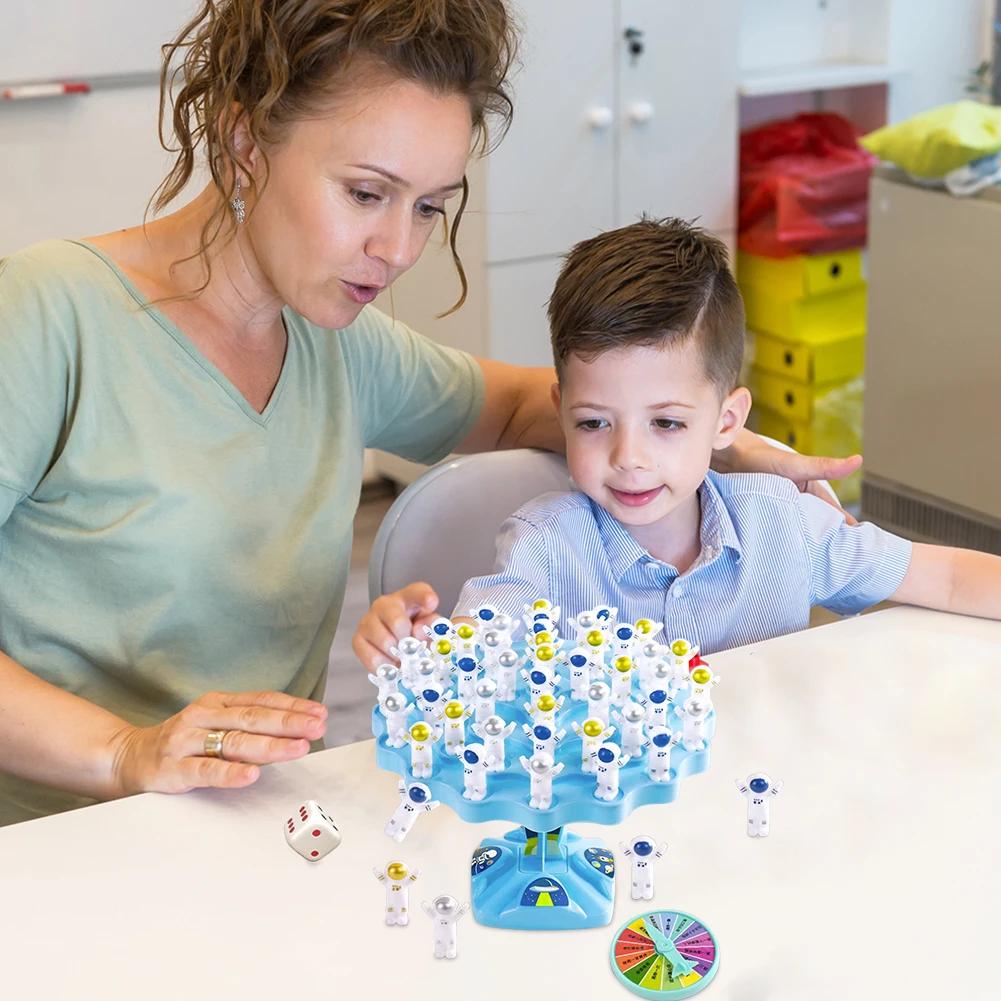 Spaceman Balance Tree Toy Set Children's Balance Match Game Toys Kids Balancing Board Gifts Parent-Child Interaction Table Games