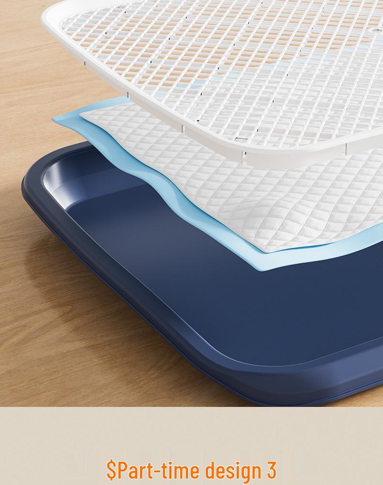 Plastic Grid Dog Toilet Pad: Anti-Stepping Design, Easy-to-Clean, Enlarged Size, Urine-Separating Potty Tray