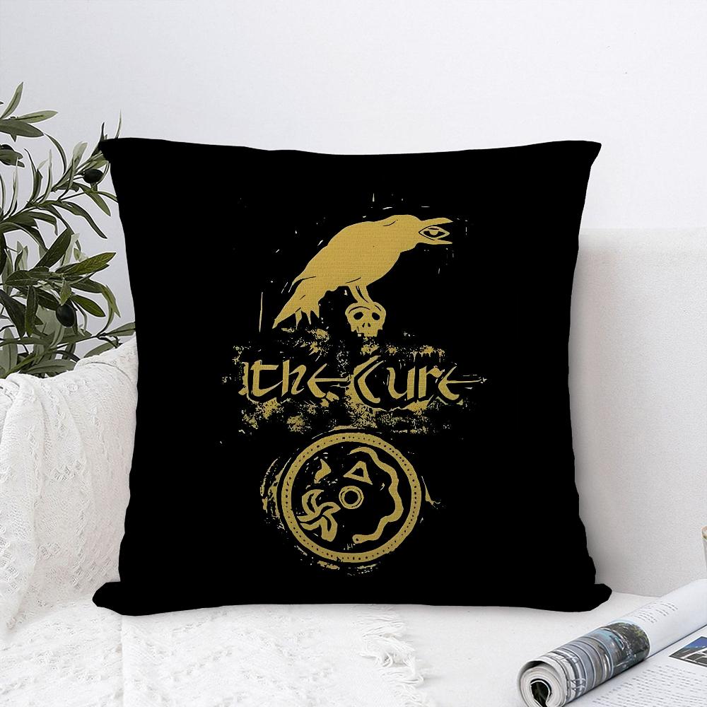 Vintage The C-Cure Rock Band Pillow Case Plush Fabric Soft Pillowcase Double Sided Print Sofa Cushion Cover Throw Pillow Cover