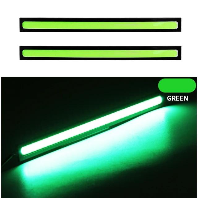 2X 16mm 17mm Led Strip Fog Light Drl White Cob Outdoor Waterproof 12v Red Car Daytime Running Auto Headl Narrow Ultra Thin