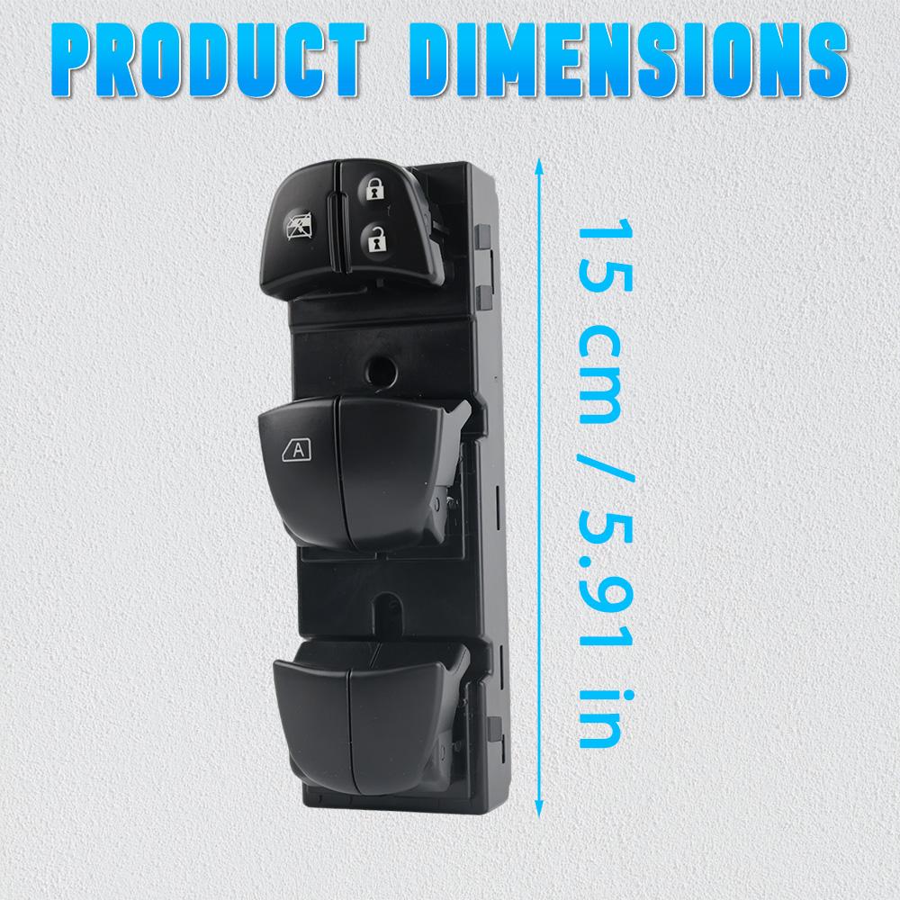 Master Power Window Control Switch for NISSAN ALTIMA FRONTIER LEAF ROGUE SENTRA 2013 2014 2015 2016 2017 2018 25401-3TA5A