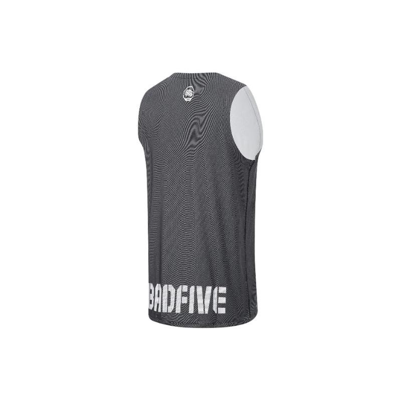 Li Ning Bad Five Letter Print Sweat-Wicking Loose Basketball Jersey Men Tops AAYT045-1