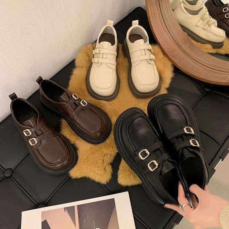 Soft Sister Small Leather Shoes Children British Style Spring and Summer 2025 New Loafers with Skirts Versatile Single Shoes Women's Shoes