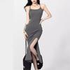 Pure Desire Suspender Hip Dress Spice Girls Summer New Tight Sexy Backless Split Long Dress Stepmom Skirt