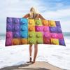 Baustein Muster Strandtuch für Familie Sachen Freunde Geschenke Schnelltrocknend Sandfrei Für Bad Yoga Strand Camping Schwimmen GYM
