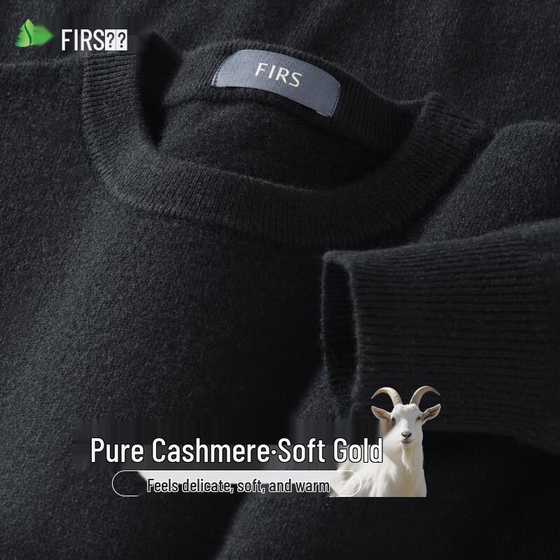 Shanshan Men's Pure Cashmere Round Neck Sweater