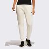 Adidas FW22 Logo Print Elastic Waist Fleece Cuffed Sports Pants Women Bottoms White IB2719