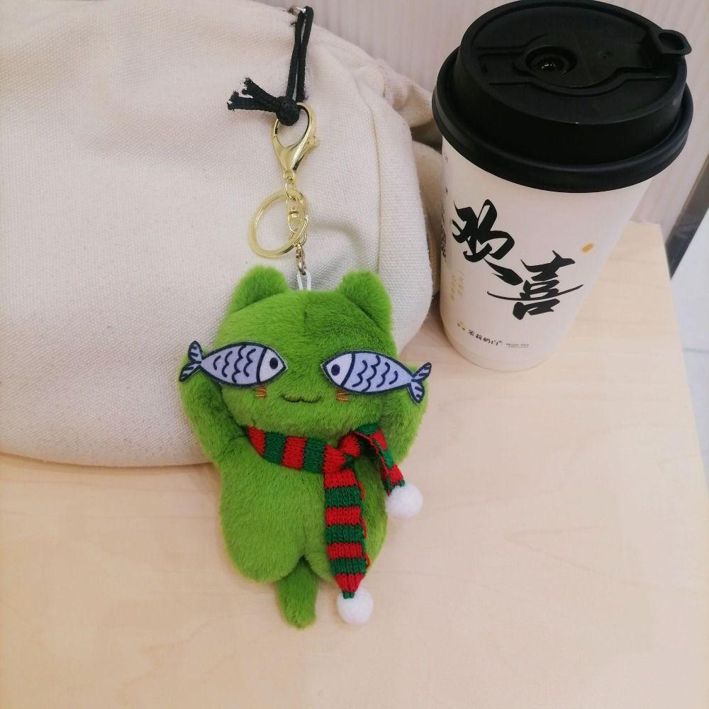 With Fish Eyes Finely Sewn Cat Keychain Cat Cat Plush Keychain  Kids Gift