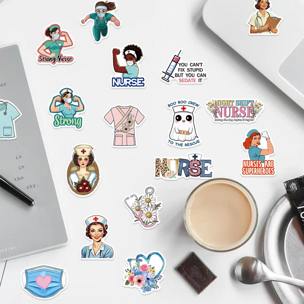 100 Cartoon Nurses' Day Graffiti Stickers DIY Decorative Guitar Notebook Suitcase DIY Waterproof