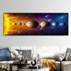 Abstract Landscape Space Sun Eight Planets of Solar Canvas Painting Posters and Prints Wall Art Picture Living Room No Frame