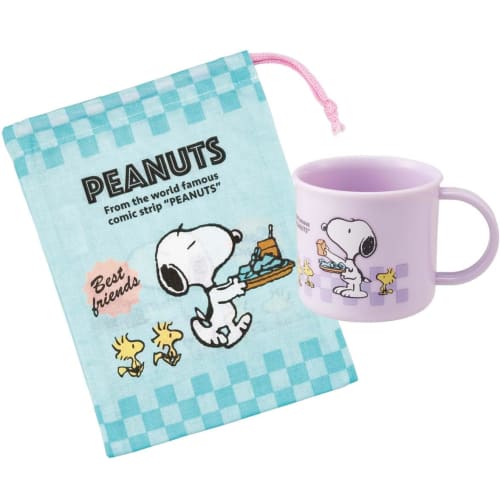 Skater Lunch Box Cup Bag Snoopy 80s Cafe KB63-A