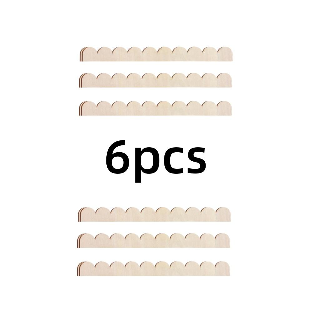 6/12/15Pcs Scalloped Wood Border Trim Decorative Wooden Moulding Strips For Cabinet Wall DIY Christmas Crafts Home Decoration