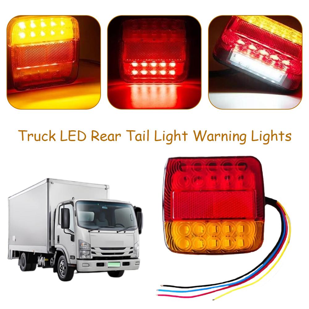 Universal 12V 20LED Tail Light 1-4pcs Waterproof Durable Rear Lamp, Turn Signal & Warning Light for Truck Trailer RV Boat Car
