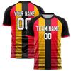 Přizpůsobené Fotbalové Tričko s Názvem Týmu a Číslem Personalizované DIY Kulatý Výstřih Černé Sportovní Trička Volné Rychleschnoucí Týmové Uniformy