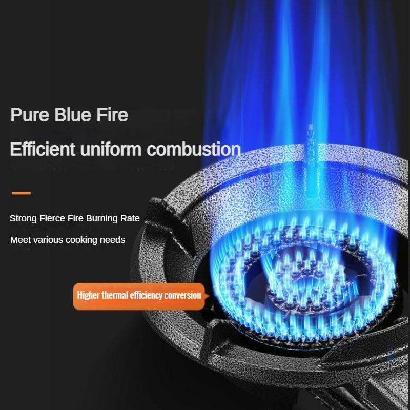High Fire Stove Household Low-pressure Thickened Desktop Cast Iron Single Stove Kitchen Cooking Liquefied Gas Stove Black